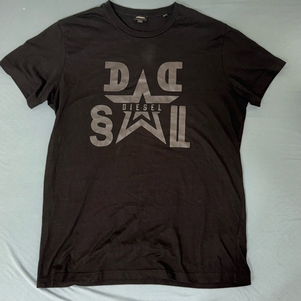 Diesel Black Graphic T-Shirt for Men